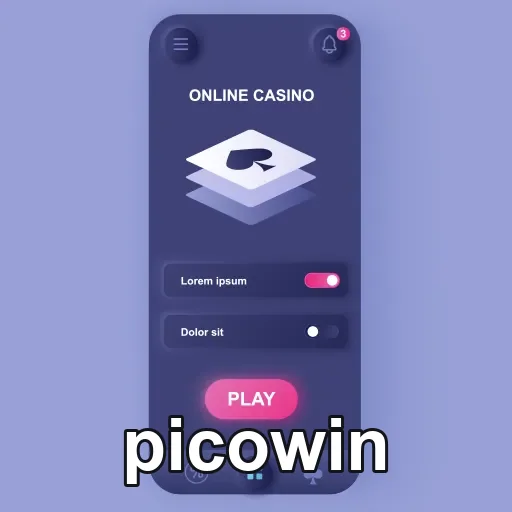 Interface do cassino online Picowin, com jogos e opções de apostas em destaque.